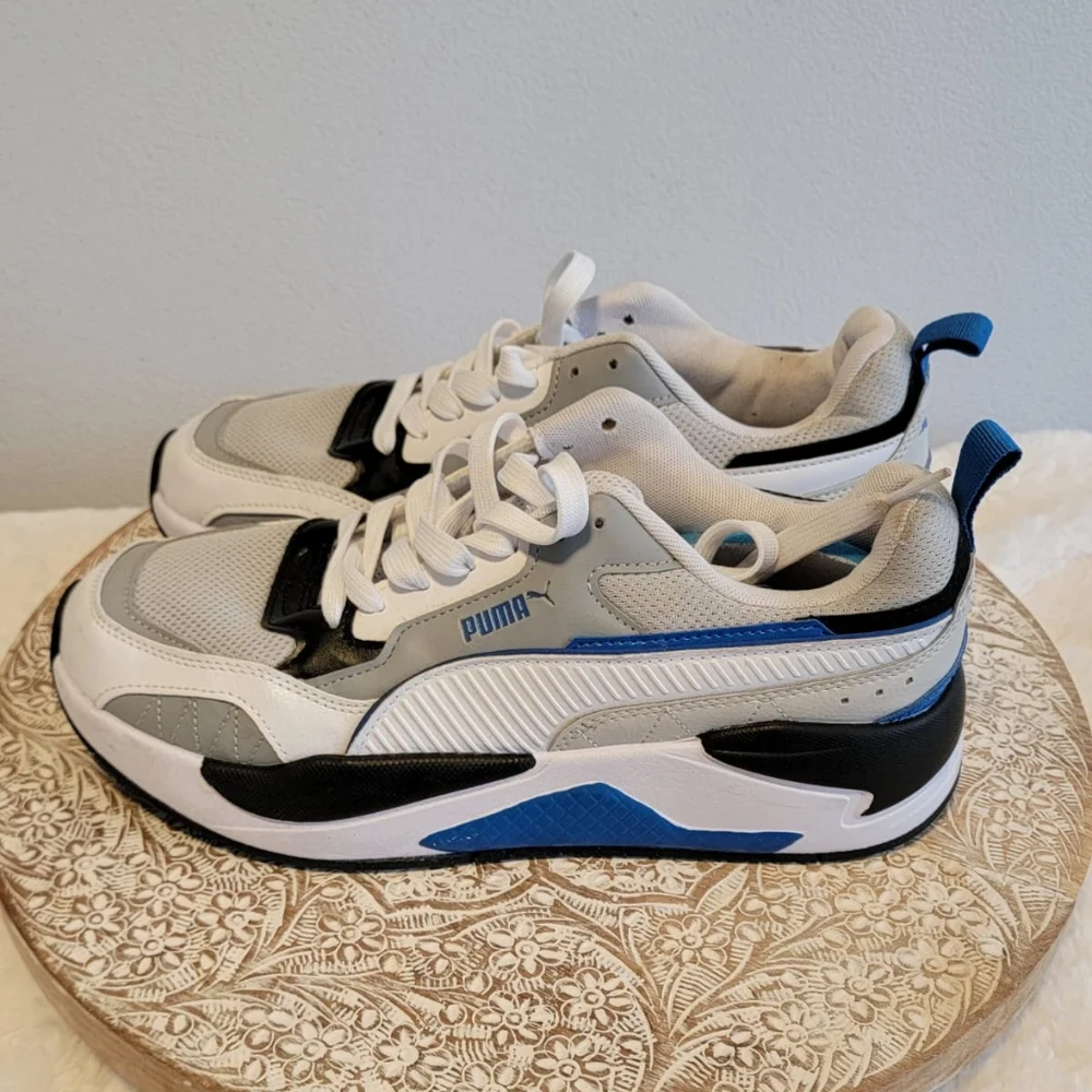 Puma X-Ray 2 Square White Grey Blue Men Size 9 - Picture 3 of 4